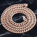 Rose Gold Solid Handmade Miami Cuban