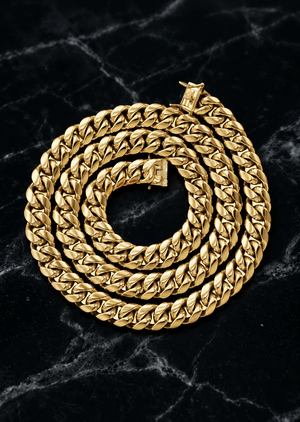 Yellow Gold Solid Handmade Miami Cuban
