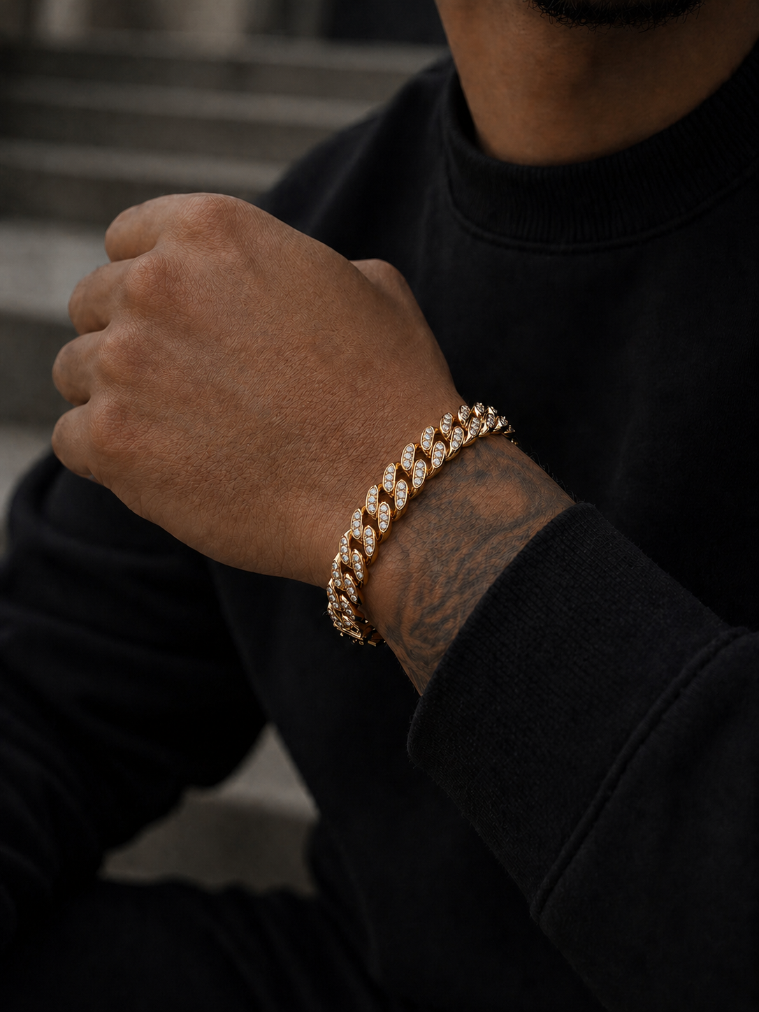 10K Yellow Gold Iced Out Miami Cuban Link Bracelet | Pavé Diamond Links | 8mm | 7 Inch | Natural or Lab Diamonds