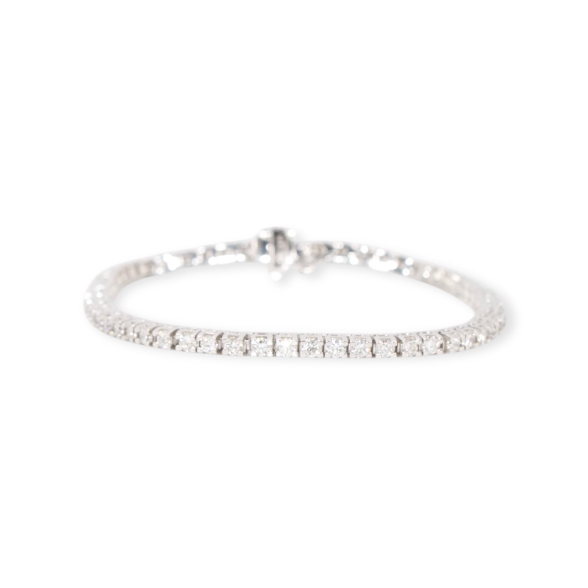 14k White Gold VVS Lab Diamond Tennis bracelet