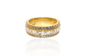 Men's Round and Baguette Ring