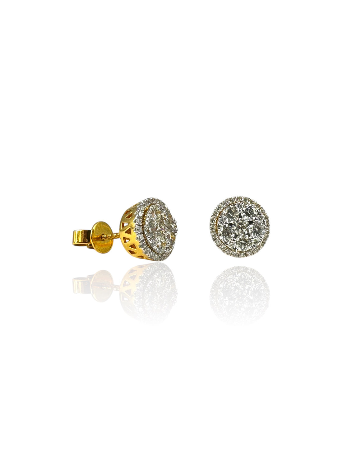 Diamond Cluster Earrings with Removable Halo