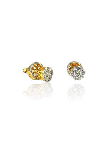 Diamond Cluster Earrings with Removable Halo