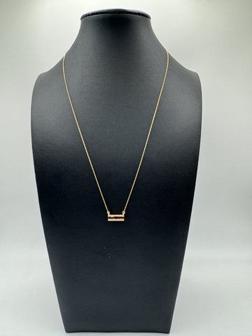 14k Gold Ruby and Diamond Necklace