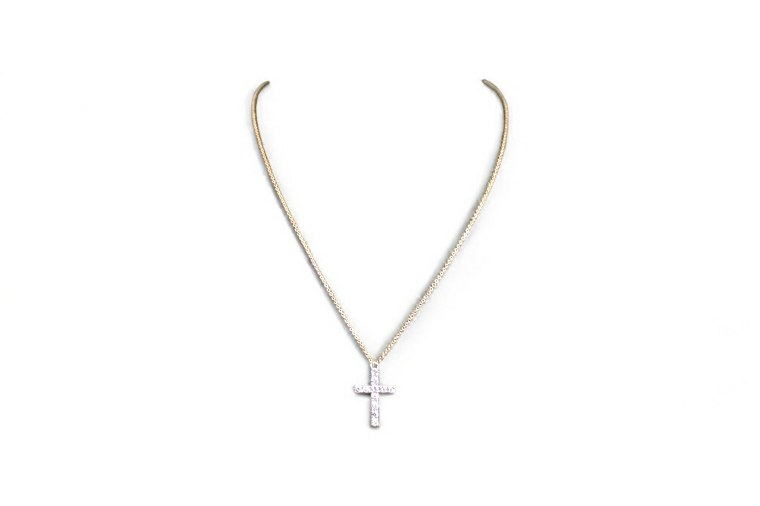 Mini Diamond Cross Necklace