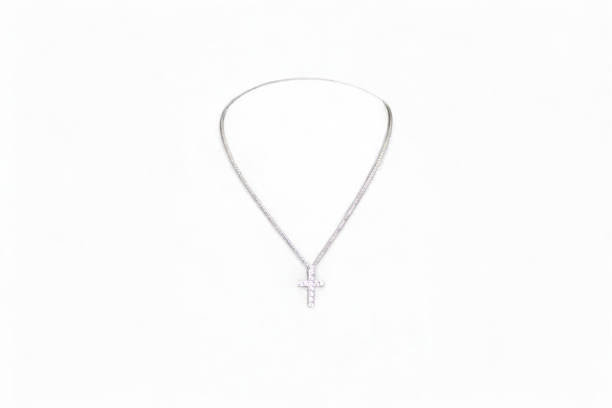 Mini Diamond Cross Necklace
