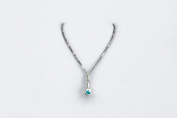 White and Blue Diamond Necklace