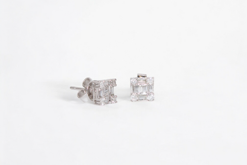 Baguette Square Earrings