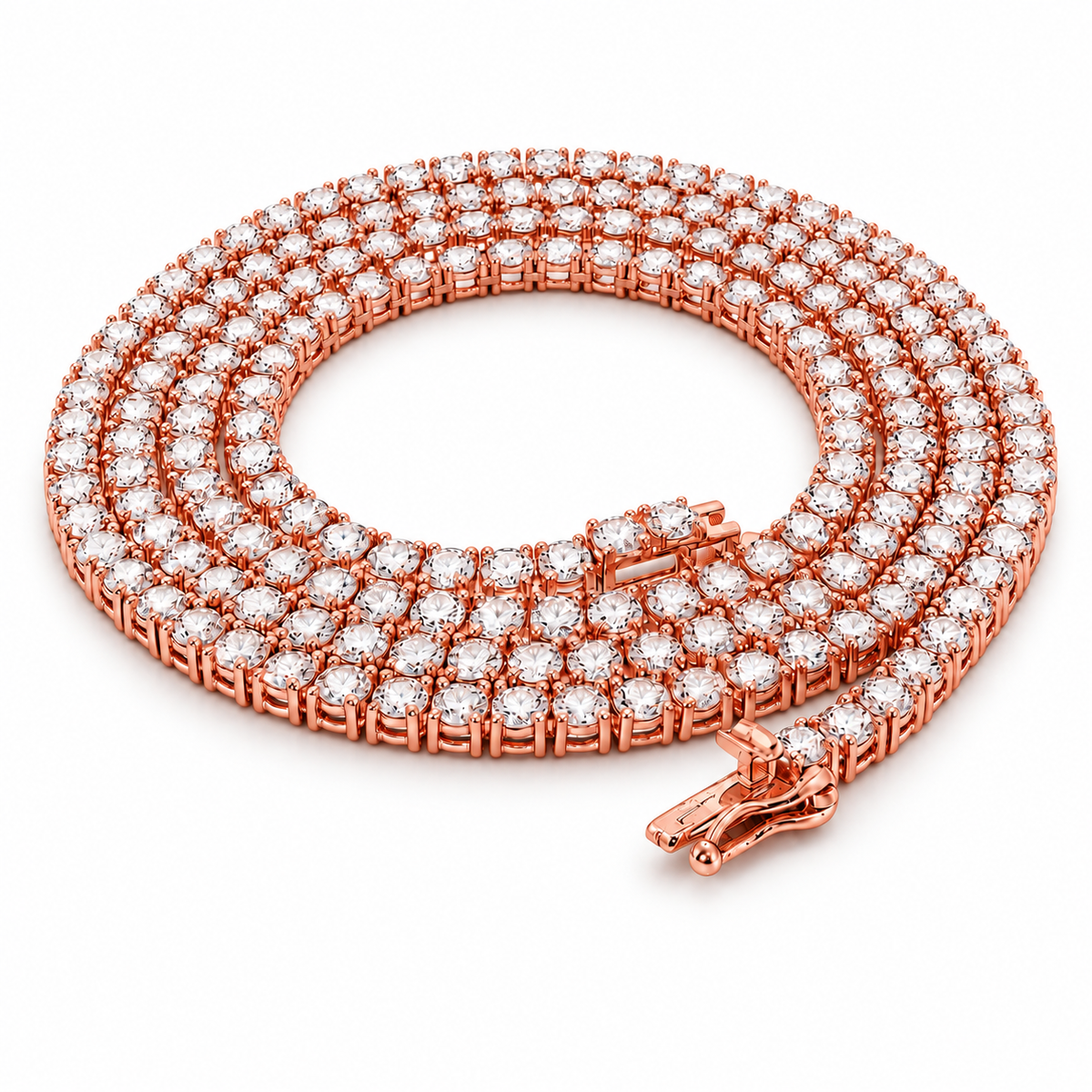 Diamond Tennis Chain Rose Gold