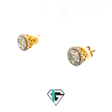 Diamond Cluster Earrings with Removable Halo