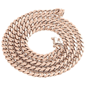 Rose Gold Solid Handmade Miami Cuban